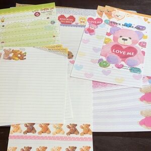 Cute Bear-Themed Stationery Set
